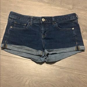 Express Dark Jean Shorts
